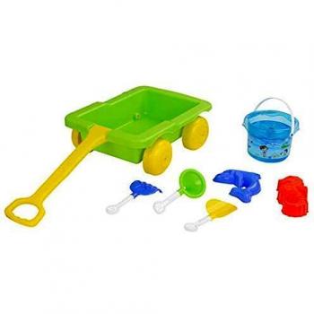 Pilsan 06112 Juego de juguetes de arena con cajón cubo moldes palas rastrillos