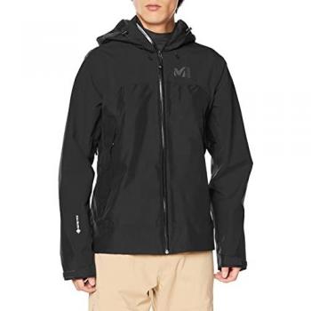Chaqueta Millet Grands Montets II GORE-TEX para hombre, color negro con logo gris, talla L