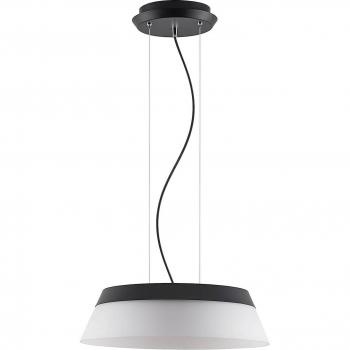 Lámpara colgante LED Lucande Jusanna, cristal transparente, moderno, 1 llama