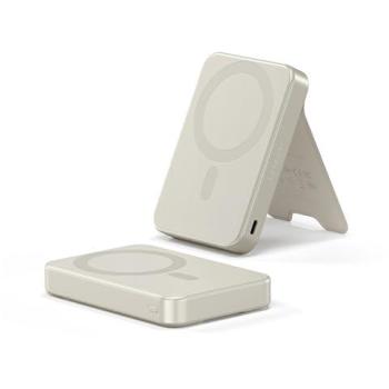 PowerBank Satechi OntheGo 10000 mAh Carga Inalámbrica Qi2 20W Beige