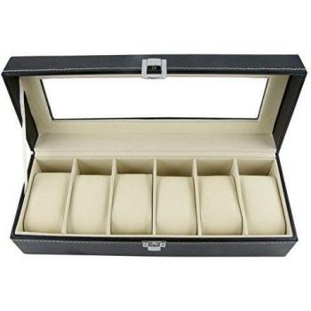DoubleBlack Caja para 6 Cuadrícula Reloj