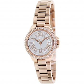 Michael Kors Women's Camille MK3253 Rose-Gold Stainless-Steel Quartz Watch with White Dial