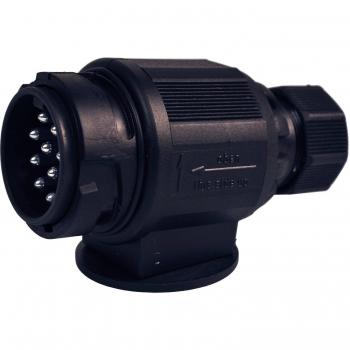 Conector de Remolque XL 553904 con Tapa Plástica, 13 Pines, Macho