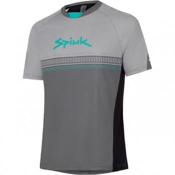 Maillot de ciclismo Spiuk Anatomic MTB para hombre, manga corta, color gris, talla S