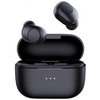 AUKEY Auriculares Inalámbricos Bluetooth 5 Detección en la Oreja, Carga inalámbrica y USB-C, IPX5 Impermeable, 30 Horas de Reproducción, Control Táctil, Micrófono Incorporado, 3D Estéreo