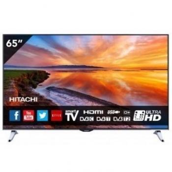 LED TV HITACHI 65 UHD / 4K / DVB-T2 / SMART TV / WIFI / WEB BROWSER / NETFLIX 4K / 4 x HDMI / 3 x USB / BLUETOOTH / MODO HOTEL / A+ / PC IN.