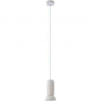 Lámpara colgante Kerimi, crema, 1 luz, cerámica, GU10, para salón y comedor