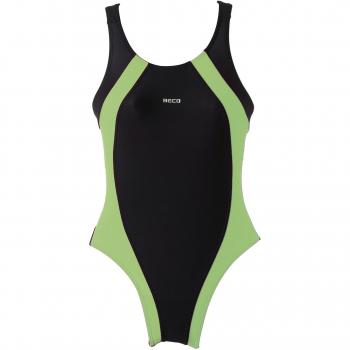 Beco – Bañador para Mujer de baño Vestido de Basics, Mujer, 6747, Schwarz/Kiwi, 36