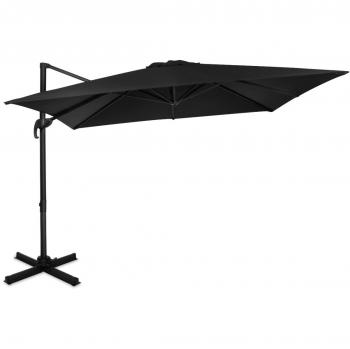 Sombrilla voladiza Pisogne 300x300cm - Sombrilla Premium - Antracita/Negro - Duradera - Giratoria 360° - Inclinable - Lona resistente a los rayos UV