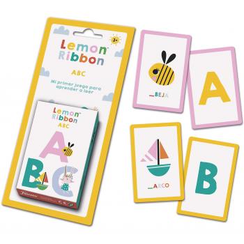 Fournier- Lemon Ribbon ABC. Mi Primer Juego para Aprender a Leer. Baraja de Cartas Infantil Educativa, Color Multiple
