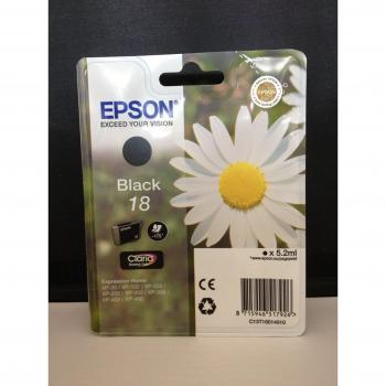 Epson T1801 (18) Cartucho de Tinta Original Negro para XP-102/205/305/405/30/Margarita C13T18014010