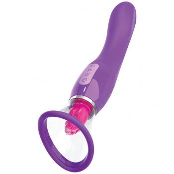 Pipedream Fantasy for Her Vibrating Pussy Pump and Tongue Vibrator Kit - Purple