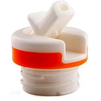Tapa Deportiva Reutilizable 24Bottles Blanca y Naranja