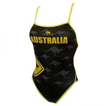 Turbo Traje De Baño Kangaroo Signal Australia Negro Mujer M