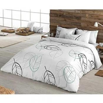 BOHEME Funda nórdica 100% algodón Leaf 220x220 cm - Cama 135 cm