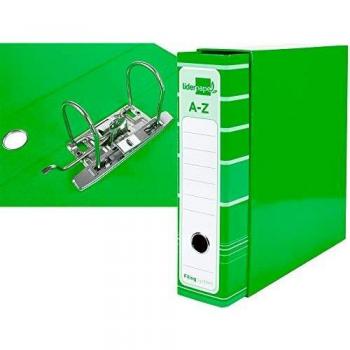 5 ARCHIVADORES DE PALANCA LIDERPAPEL A4 FILING SYSTEM VERDE CON CAJA
