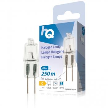 HQ HQHG635CAPS001 Lampadina Alogena a Capsula G 6.35, 20 W, 250 Lumen, 2800 K
