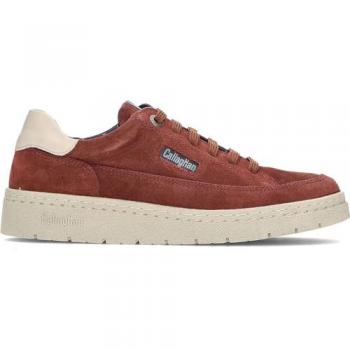 CALLAGHAN 55815 Zapato deportivo casual de piel con cordones y suela blanca de goma, ante, serraje, nobuk para señora Color: Rust Talla: 38