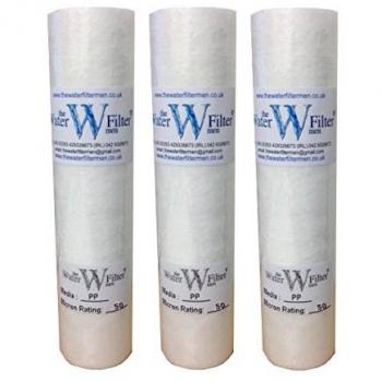 Cartucho de filtro de agua para sedimentos de 50 micras, 50 micras, paquete de 3