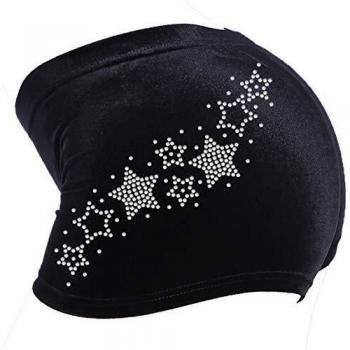 CrystalsRus 3-5 Years Clear Star Lace Shorts Gymnast Diamante Dance Leotard Black Stretch Velvet Ballet