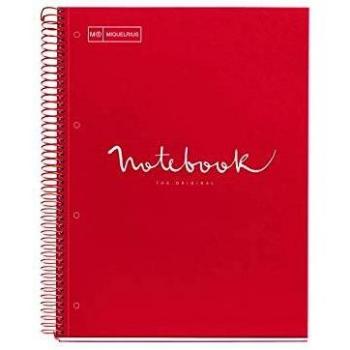 Libreta Emociones A4, 80 Hojas, 90 g, Enlazada, Color Rojo