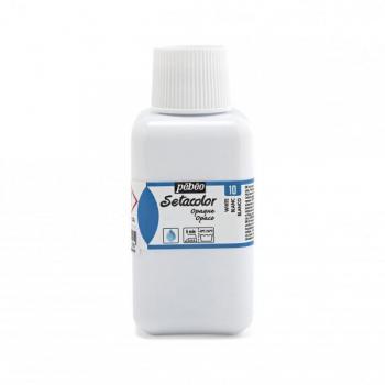 Pintura Setacolor Opaca Blanco 250 ml de Pebeo - Envase de 5x5x13 cm