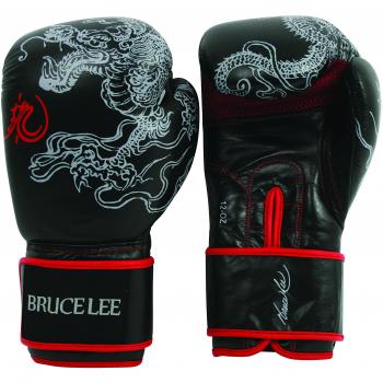 Tunturi-Fitness Bruce Lee Dragón Guantes de Boxeo, Unisex adulto, Negro / Rojo, 10 oz