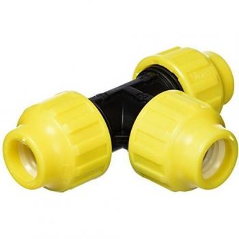 S&M Racor Te Bocas Iguales, Negro y Amarillo, 9.50x14x5 cm