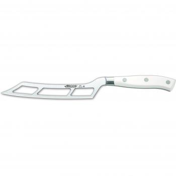 Arcos Riviera Blanc Serie, Cuchillo de Queso con Hoja Forjada en Acero Inoxidable Nitrum 145mm y Mango de Polioximetileno Blanco