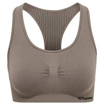 Hummel Shaping Seamless Sports Bra for Women - Beige