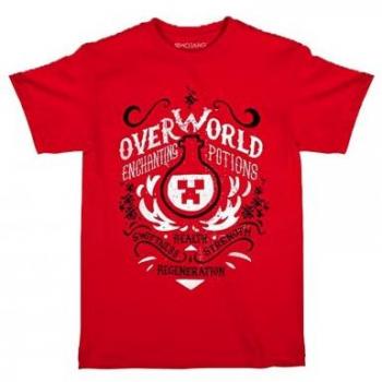 Camiseta Roja Minecraft Enchanting Potions Talla 5/6 años