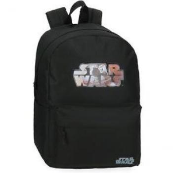 Mochila Escolar Poliéster Star Wars Retro Negro