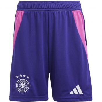 Adidas Pantalones Cortos Unisex Alemania 2023/24 Segunda Equipación - Púrpura - Talla: 147-152 CM - Loneta de algodón