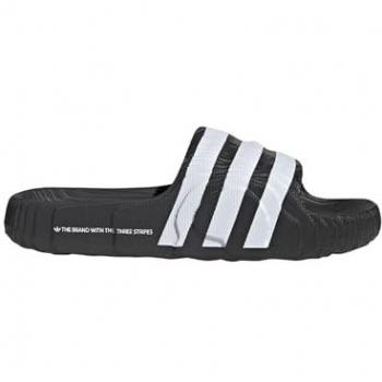 Adidas Adilette 22 Slides - Black/Black/White, Knurled EVA Rubber, Size 4 (Female)