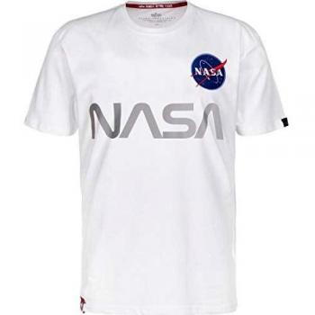 Alpha Industries NASA Reflective Short Sleeve T-Shirt White XL