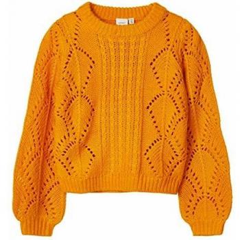 NAME IT Nkfnannie LS - Jersey para niña Golden Orange 134/140 cm