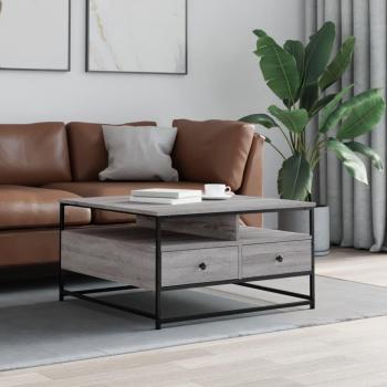 Mesa de centro Sonoma 80x80x45 cm en madera multicapa gris