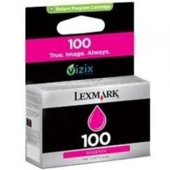 Lexmark Vizix 14N0901E - Cartucho de Tinta numéro 100, Capacidad 200 páginas, Color Magenta