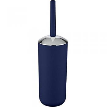 Conjunto de Escobilla y Soporte para WC Brasil, Plástico Inquebrantable, Color Azul Oscuro, Ø 10 x 37 cm