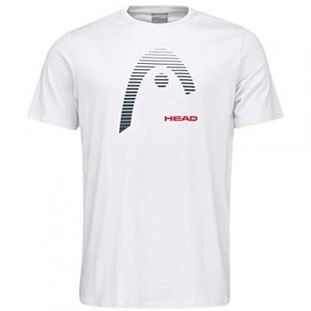 Camiseta de Manga Corta HEAD Club Carl para Niños, Color Blanco, Talla 128, Unisex