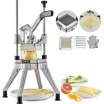 Cortadora de Verduras Multifuncional Vevor - Máquina Cortadora de una Sola Cuchilla Tipo Palanca, Picadora de Frutas y Verduras con Hoja de 1/4, Ideal para Cortar Alimentos