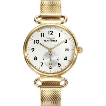Reloj Sandoz Antique 81360-04 Mujer Acero IP Dorado