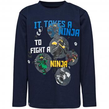 LEGO Wear Boy Ninjago- Cm-50117 - Langarmshirt, Camisa Manga Larga Niños, Azul