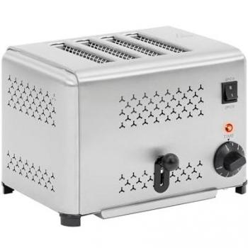 Tostadora Profesional 1800 W - 4 Ranuras - Acero Inoxidable - Royal Catering