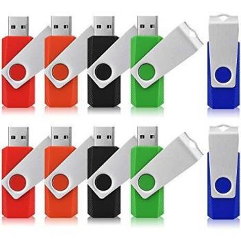Memorias USB 8GB, TOPESEL Pendrives Flash USB Sticks 2.0 Flash Drives Llaves USB, Pack de 10 Unidades