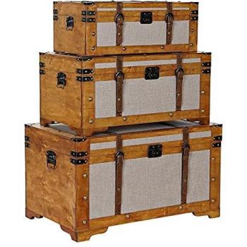 Baúl DKD Home Decor Madera Lienzo