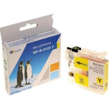 Cartucho de Tinta Amarillo Genérico G&G para Brother LC123XL/LC121XL - Sustituto LC123Y/LC121Y