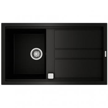Fregadero Teka Nova 45 B-TG Tegranite 1 Cubeta 1 Escurridor Automático Negro