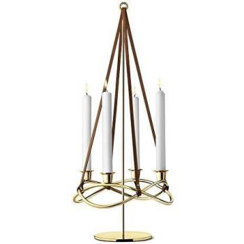Georg Jensen Velas candelabro pie Dorado Season