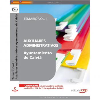 Auxiliar Administrativo del Ayuntamiento de Calvià. Temario Vol. I.